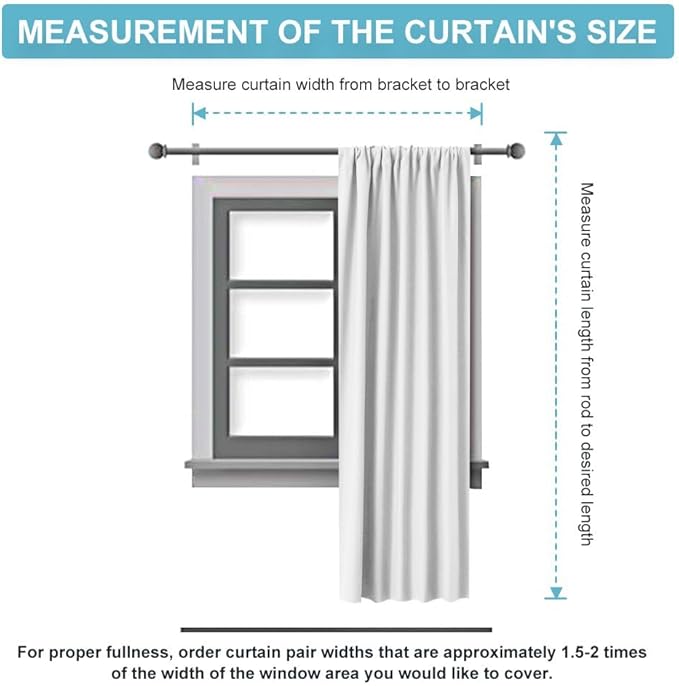 RYB HOME Blackout Curtains for Bedroom, Window Shades Thermal Insulating Privacy Drapes for Living Room Classroom Kitchen Bathroom Dining, Wide 42 x Long 72 inch, Natural 2 Panels