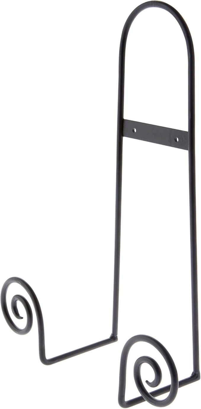 Bard's Black Wrought Iron Wall Mountable Tray or Platter Hanger, 16.25" H x 11.75" W x 4.5" D (For 16" - 30" Trays or Platters), Pack of 3