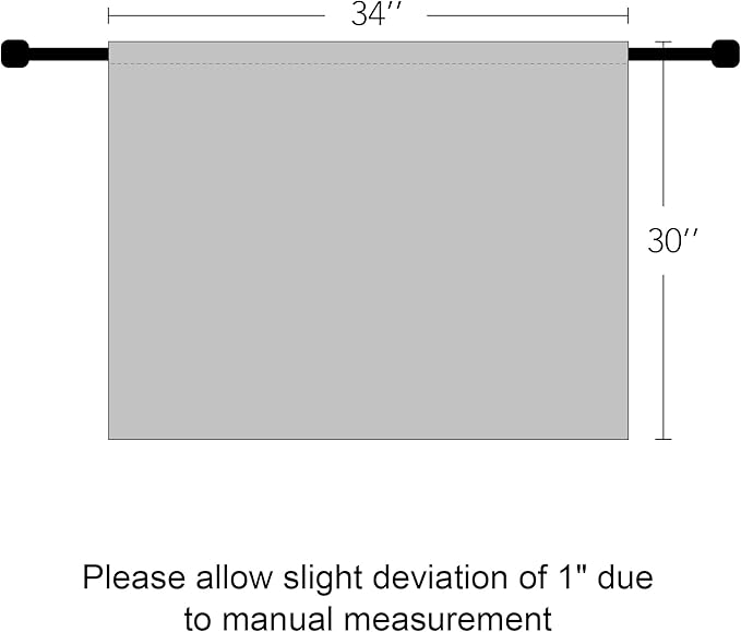 RYB HOME Small Curtains for Door Windows - Blackout Thermal Insulating Drapes for Home Theatre Bathroom Basement Cafe RV Camper Windows Blinds, Wide 34 x Long 30, Sand, 1 Pair