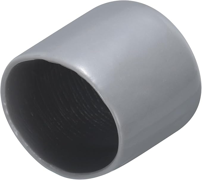 uxcell 20pcs Rubber End Caps 25mm(1") ID Vinyl PVC Round Tube Bolt Cap Cover Screw Thread Protectors Grey