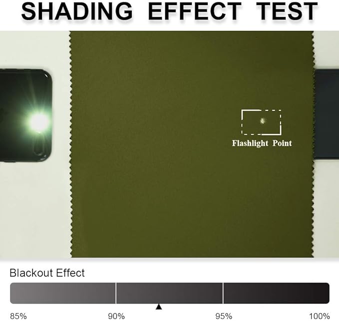 PONY DANCE Bedroom Curtains Blackout - Thermal Drapes Heavy Duty Light Blocking Shandes Grommet Top Window Treatments Cover Noise Reducing, W 42 x L 45 in, Olive Green, 2 PCs