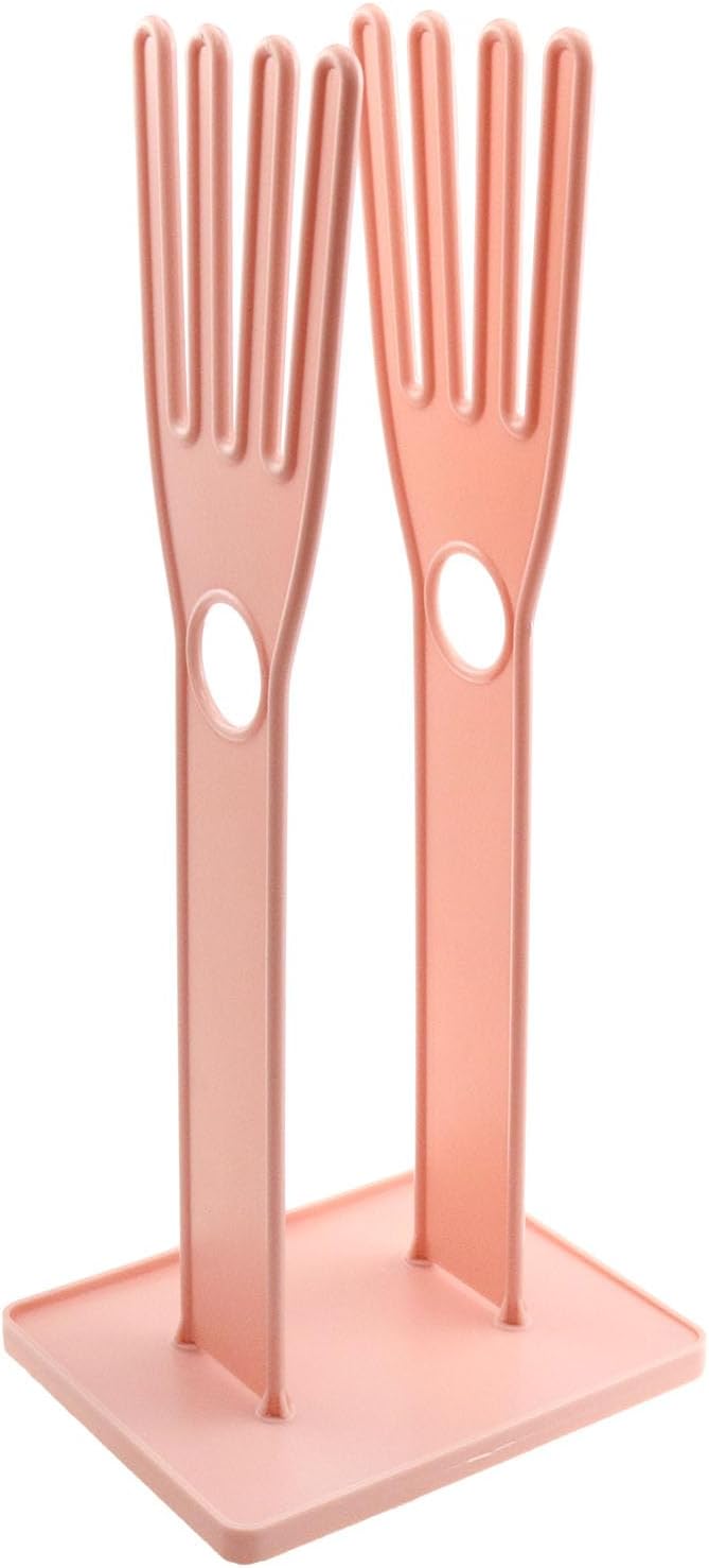 Pink Glove Holder 15x12x34cm Multifunctional Rubber Glove Drainer Towel Storage Rack Drying Rack Creative Kitchen Tools 1PCS