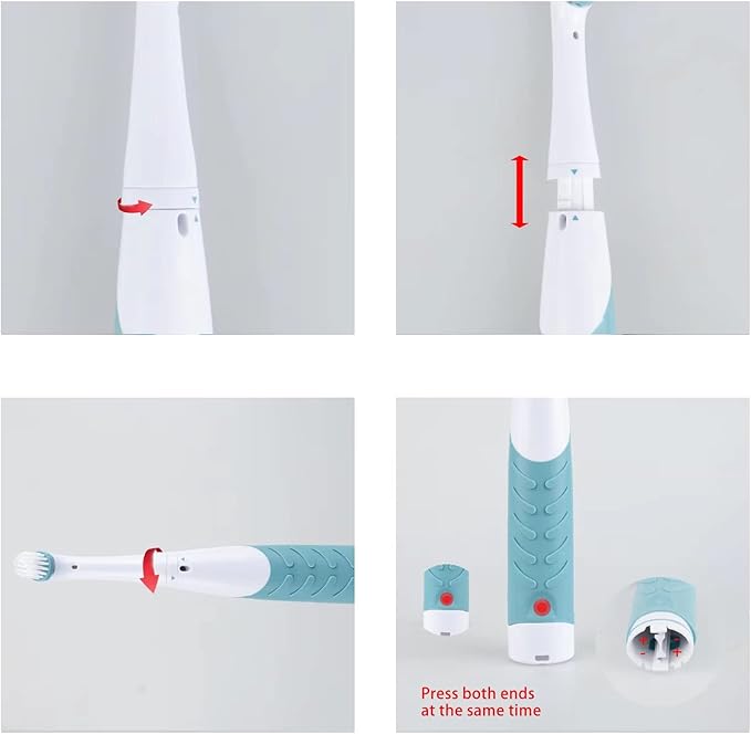 Electric Cleaning Brush with 4 in 1 Multiple Brush Heads,Indoor Household Cordless Motorized Brush for Bathroom Toilet Kitchen Tile Crevice