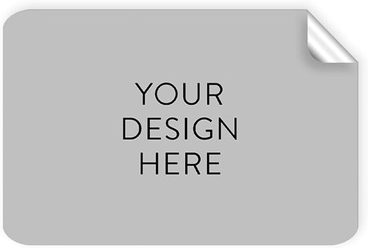 100 Custom Vinyl Stickers - Upload Your own Image, Text, Design, Logo - Personalized Logo Labels for Handmade, Packaging, Bottle, Jars, Candle, Brand Stickers (Gray, 3x2)