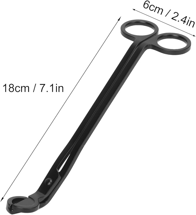7 Piece Black Candle Wick Trimmer, Polished Wick Cutter Scissor, Premium 430 Stainless Steel Candle Wick Cutter, Wick Clippers Scissor for Elegant Candle Care