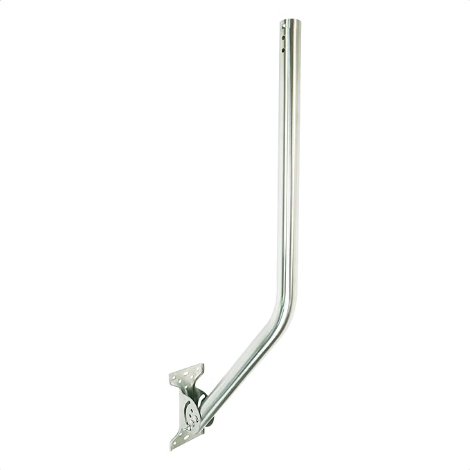 Proxicast Pro-Grade J-Max 100% Solid Rustproof Aluminum Antenna Mount - Universal Outdoor Adjustable Pivot/Lock Bracket & J-Pipe Mast (1.5" x 36" Pole) for Wall, Eave or Roof Mounting (ANT-800-JP2-XL)