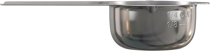 Color Up ¼ Cup Measuring Cup (60 ml) – Premium Chrome Stainless Steel, Accurate for Wet & Dry Ingredients, Embossed Markings, Easy-Pour Spouts, Dishwasher-Safe, Kitchen Essential