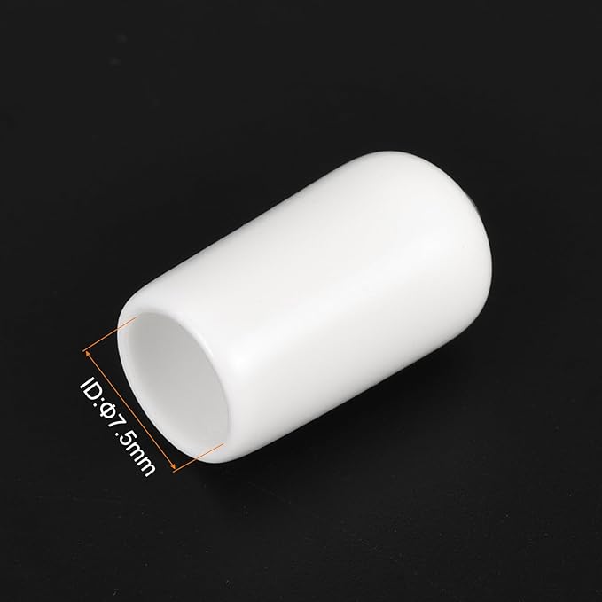 uxcell 20pcs Rubber End Caps 7.5mm ID Vinyl Round End Cap Cover Screw Thread Protectors White