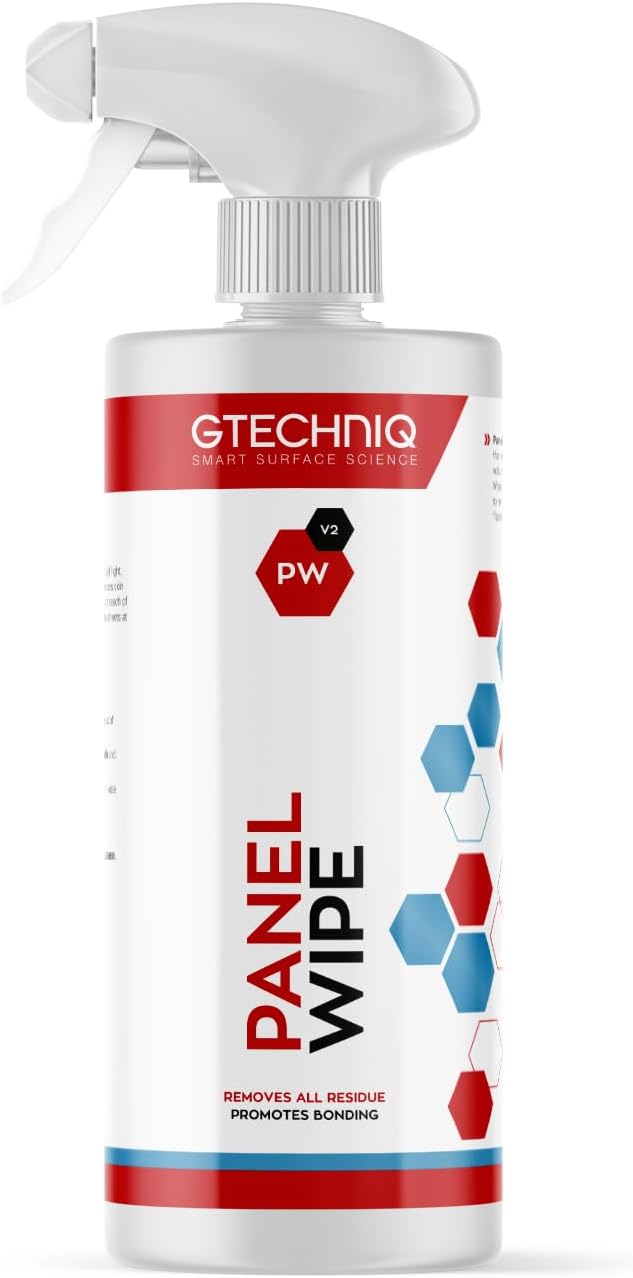 Gtechniq Panel Wipe for Car Cleaning, Pre-Sealant Car Cleaner for Polish Residue, Fragrance-Free, Transparent, 500ml