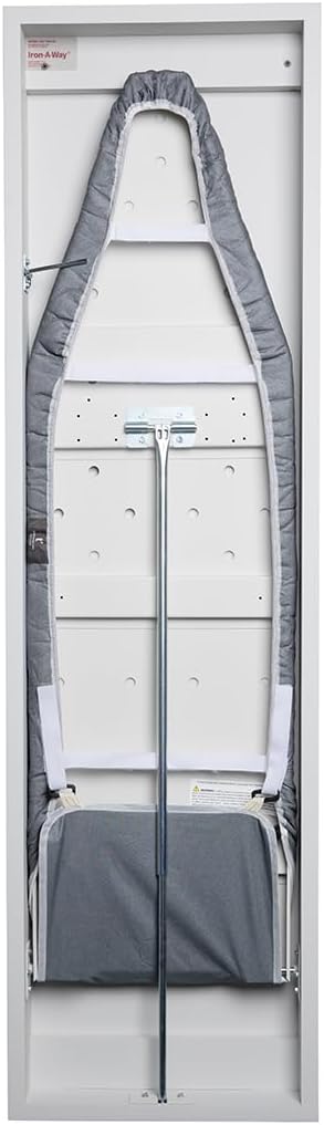 TIVIT Ironing Board Cover for Handi-Press Iron-A-Way Wall Mounted Ironing Boards 42-46" Long Adjustable Straps, Alumitek, Scorch Resistant, Thick Padding Made in Italy