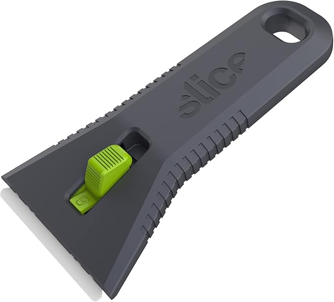 Slice 10593 Regular - Auto-retractable, Utility Scraper, Ceramic Blade Automatically Retracts, Rust Free, Finger Friendly, Soft-Touch Comfort Grips Reduce Strain, 1 Pack