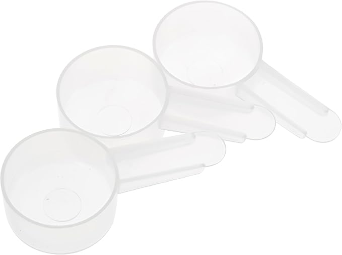 3 Pack Tablespoon Measuring Spoon Set with Short Handle Coffee Scoop - 1 Tablespoon (15 ML) Clear Plastic Scoops for Coffee, Loose Tea, Protein, Spices, Powders, and Other Dry Goods