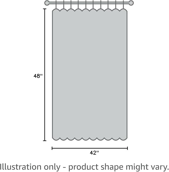 BGment Short Blackout Curtains 48 Inches Length - Rod Pocket Thermal Insulated Room Darkening Window Drapes for Kitchen Bedroom Bathroom, Dark Grey, 2 Panels, 42 x 48 Inch