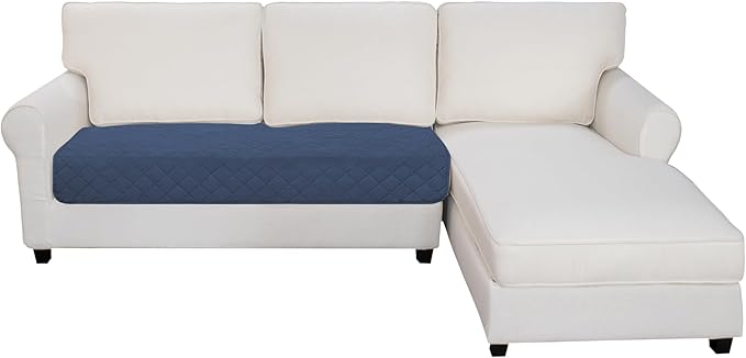 Easy-Going Sectional Couch Covers for Dogs L Shape Sofa Cover Reversible Sofa Slipcover Chaise Lounge Cover Furniture Protector Cover for Pets Dog Cat (30 x 50 inches, Dark Blue/Light Blue)