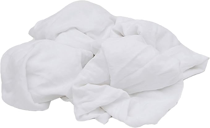Premium White T-Shirt Cleaning Rags (600 lbs. Pallet 60x10 lbs. Bag of Rags) – White Cotton Rag for Cleaning, Staining, Painting, Oil, Grease & Dust Removal – Shop Rags Bulk