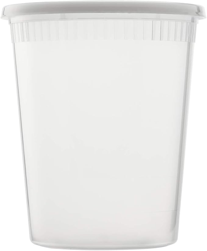 Karat [32oz - 240 ct] Clear PP Injection Molded Round Deli Containers with Lids (FP-IMDC32-PP)