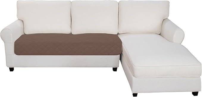 Easy-Going Sectional Couch Covers for Dogs L Shape Sofa Cover Reversible Sofa Slipcover Chaise Lounge Cover Furniture Protector Cover for Pets Dog Cat (30 x 50 inches, Brown/Beige)