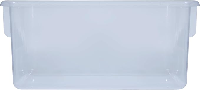 Wood Designs Cubby Storage Bin, Heavy Duty Plastic Containers for Kids Translucent Clear Cubby Tray Set of 10