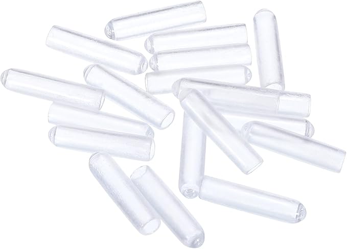 uxcell 20pcs Rubber End Caps 3mm(1/8") ID Vinyl PVC Round Tube Bolt Cap Cover Screw Thread Protectors Clear