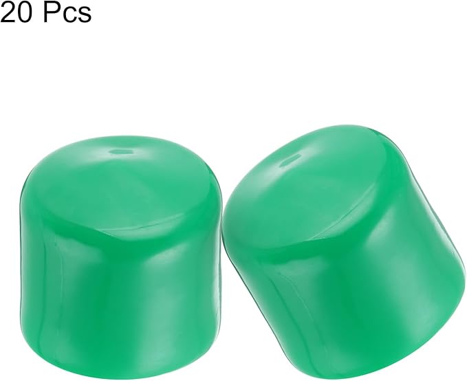 uxcell 20pcs Rubber End Caps 50mm(2 Inch) ID Vinyl PVC Round Tube Bolt Cap Cover Screw Thread Protectors Dark Green