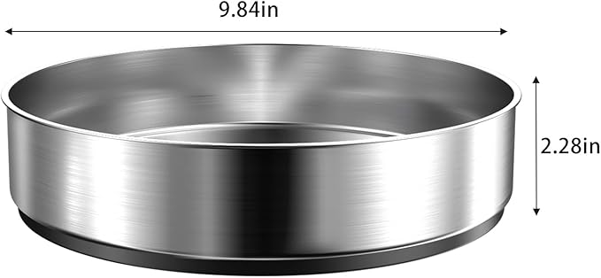 VAEHOLD Pantry Cabinet Lazy Susan Stainless Steel Black Spice Rack Turntable - Decorative Trays Storage Containers Organizer for Kitchen Cabinet, Snacks, Bathroom (10 inches)