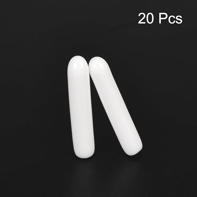 uxcell 20pcs Rubber End Caps 1.5mm(1/16") ID Vinyl Round End Cap Cover Screw Thread Protectors White