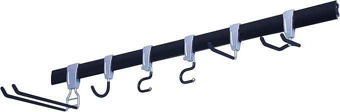 SafeRacks Wall Mounted Sport Utility Storage Rack - Includes 5 Storage Hooks