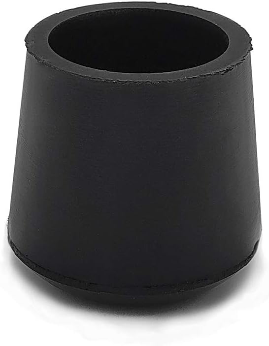 Flyshop Furniture Table Covers Non-Slip Durable Rubber Leg Tips Chair Leg Caps Floor Protector Round Black 4PCS Size 25mm, 1"
