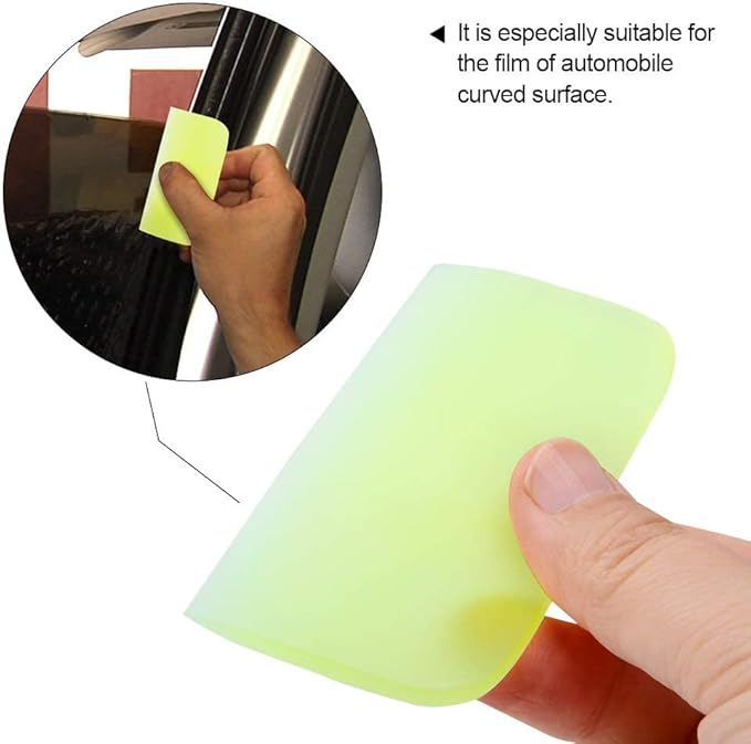 NEWISHTOOL PPF Squeegee for Vinyl, Soft Rubber Scraper PPF Tools, 3IN1 Small Squeegee for Paint Protection Film Installing, Vinyl Wrap Window Tint Auto Glass Cleaning TPU Scraping Tool Scratch Free