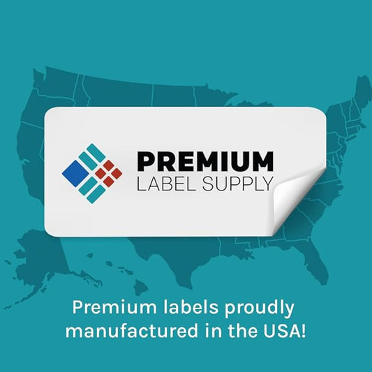 Premium Label Supply Bright Neon Color Fluorescent Sticker Labels - 1.5" x 1.5" Square Labels - (Assorted Fluorescent, 24,000 Labels)