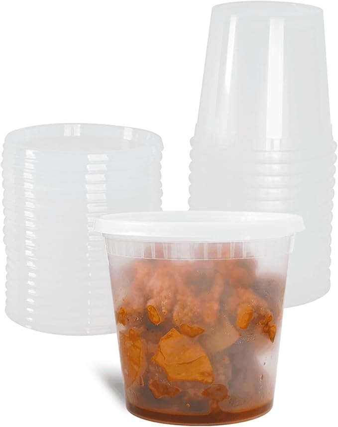 Karat [24oz - 240 ct] Clear PP Injection Molded Round Deli Containers with Lids (FP-IMDC24-PP