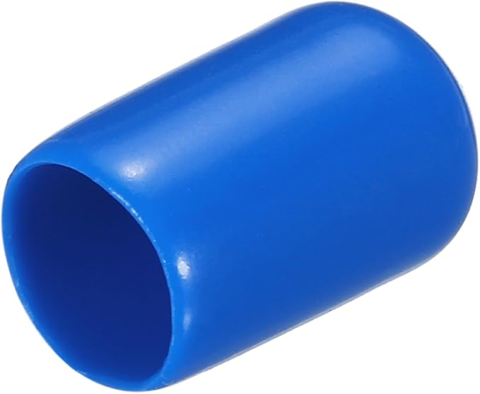 uxcell 20pcs Rubber End Caps 8.5mm ID Vinyl PVC Round Tube Bolt Cap Cover Screw Thread Protectors Blue