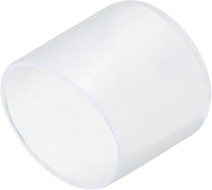 uxcell 20pcs Rubber End Caps 30mm ID Vinyl PVC Round Tube Bolt Cap Cover Screw Thread Protectors Clear