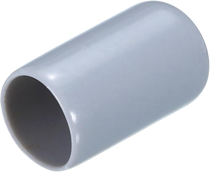 uxcell 20pcs Rubber End Caps 10mm(3/8") ID Vinyl PVC Round Tube Bolt Cap Cover Screw Thread Protectors Grey