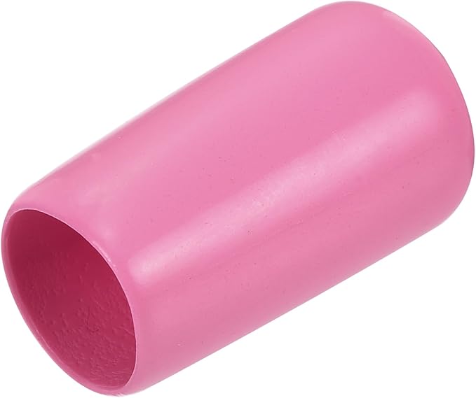 uxcell 20pcs Rubber End Caps 10mm(3/8 inch) ID Vinyl PVC Round Tube Bolt Cap Cover Screw Thread Protectors Pink
