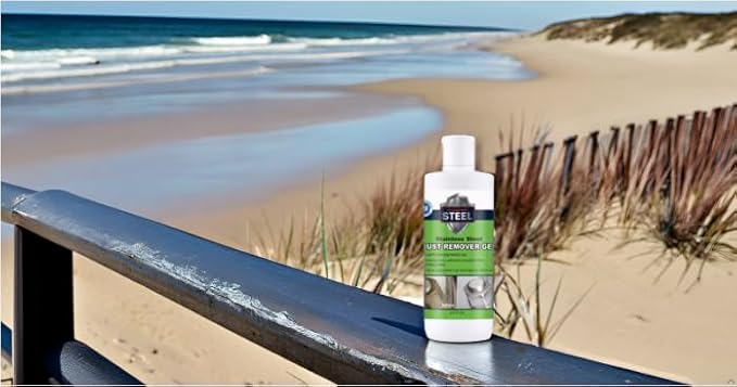 Heavy-Duty Industrial Use Rust Stain Remover for Metal Surfaces Including Stainless Steel. Metal Cleaner Gel Needs No Scrubbing, Simply Apply and Rinse off (8.5 oz)
