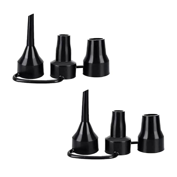 2pcs 3 Sizes Inflatable Pump Nozzles Head, Air Pump Replacement Nozzles, Plastic Pump Nozzles,Air Pump Inflator Adaptor Accessory for Partial Air Bed, Air Mattress Air Mattress Etc Durability