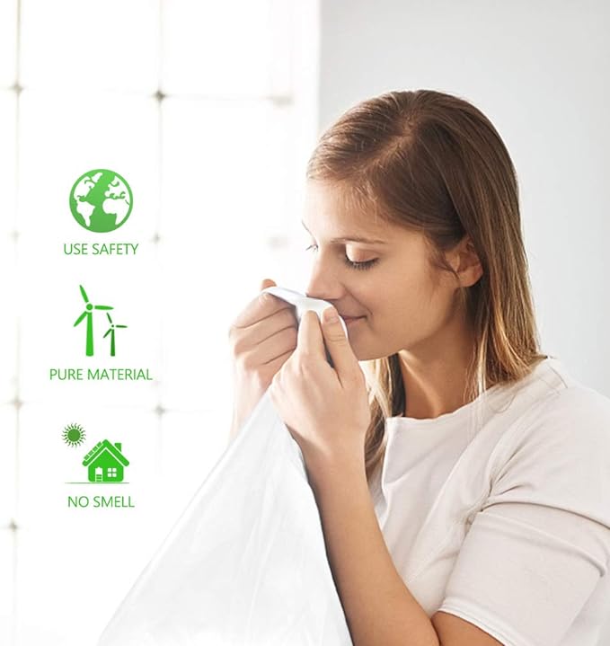 2.6 Gallon 220 Counts Strong Trash Bags Garbage Bags by Teivio, Bathroom Trash Can Bin Liners, Small Plastic Bags for home office kitchen,fit 10 Liter, 2,2.5,3 Gal, Clear