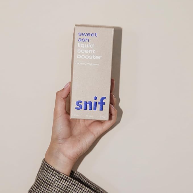 Snif Sweet Ash Scent Booster, Low Key Sweet and Earthy Scent, 25 Loads, Non-Irritating to Skin, Clean, Non-Toxic, Vegan, Cruelty Free, 8.5oz