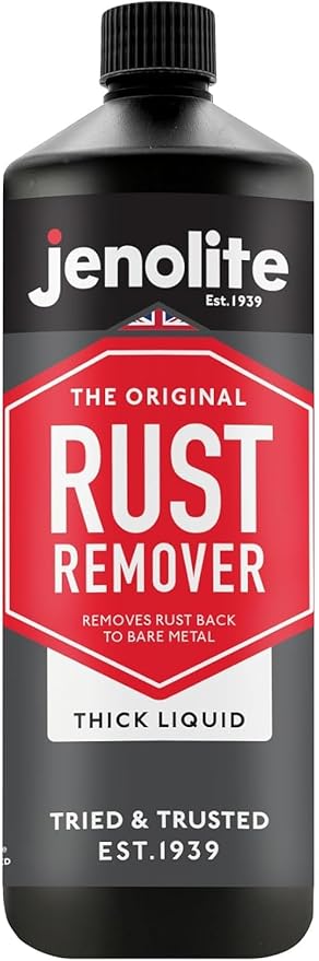 JENOLITE Rust Remover for Metal - Fast Acting No Drip Thick Liquid - Industrial Strength, Removes Rust Back to Bare Metal - 34 oz (1kg)