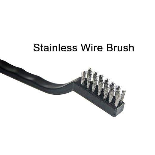 9PCS MINI Wire Brushes, Stainless Steel Brush Set, Curved Handle Scratch Toothbrush, Cleaning Welding Slag and Rust