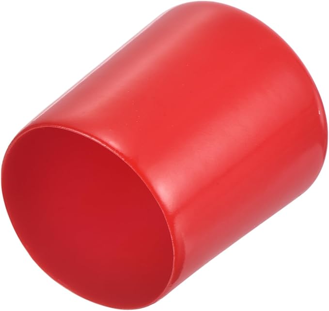 uxcell 20pcs Rubber End Caps 37mm ID Vinyl Round Tube Bolt Cap Cover Thread Protectors Red