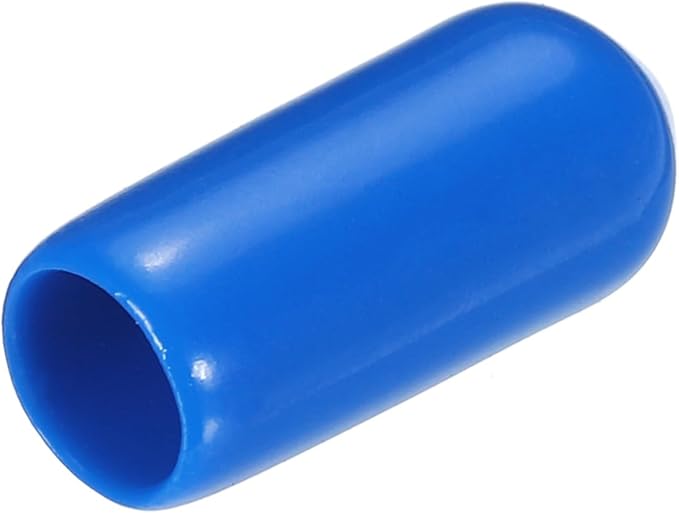 uxcell 20pcs Rubber End Caps 5.5mm ID Vinyl PVC Round Tube Bolt Cap Cover Screw Thread Protectors Blue