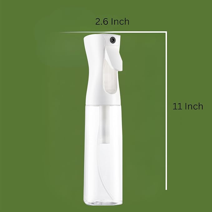 BeautifyBeauties Spray Bottle For Hair – Continuous Mister Spray Bottle for Hairstyling, Cleaning, Plants, Pets, Barbers, Salons, Essential Oil Scents (Clear, 18.6oz/500ml) "11" H x 2.6" L