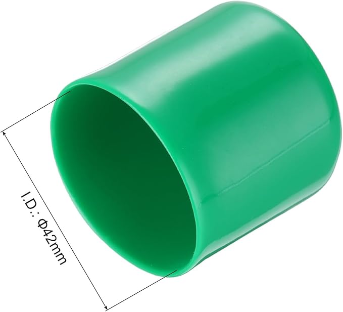 uxcell 20pcs Rubber End Caps 42mm(1 5/8") ID Vinyl PVC Round Tube Bolt Cap Cover Screw Thread Protectors Dark Green