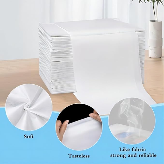 100Pcs Disposable Massage Table Sheets 31.5" x 71" Non-Woven Fabric Bed Covers for Ultimate Hygiene and Comfort in Massage, Tattoo, and Spa Treatments, Breathable and Durable Sheets(White)