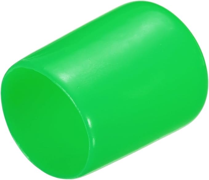 uxcell 20pcs Rubber End Caps 19mm(3/4") ID Vinyl PVC Round Tube Bolt Cap Cover Screw Thread Protectors Green