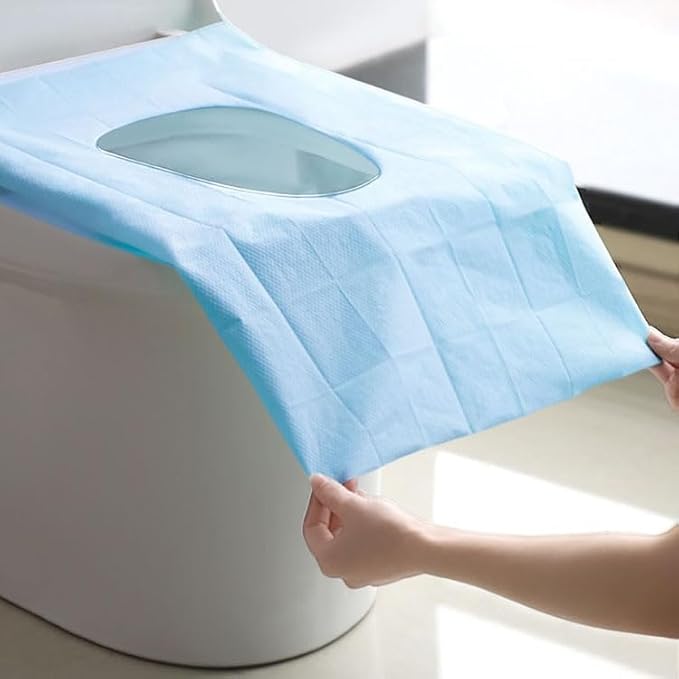 Disposable Waterproof Toilet Seat Covers (10-Pack) – Individually Wrapped XL Portable Potty Liners for Travel, Kids & Adults – Non-Flushable Hygienic Public Restroom Protector, Universal Fit