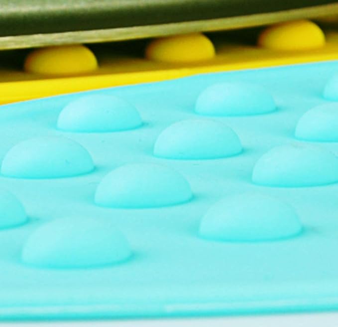 LeLehome Silicone Anti-Slip Iron Rest Pad for Ironing Board Hot Heat Resistant Steam Compact Mat Blue Green, Teal