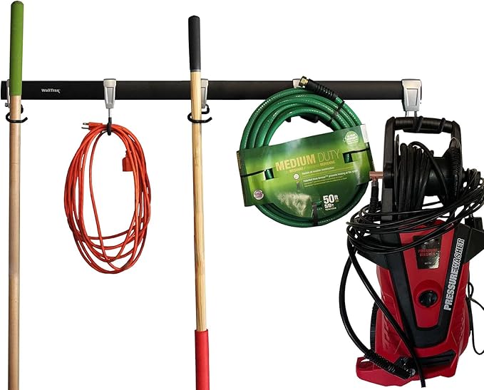 SafeRacks Wall Mounted Sport Utility Storage Rack - Includes 5 Storage Hooks
